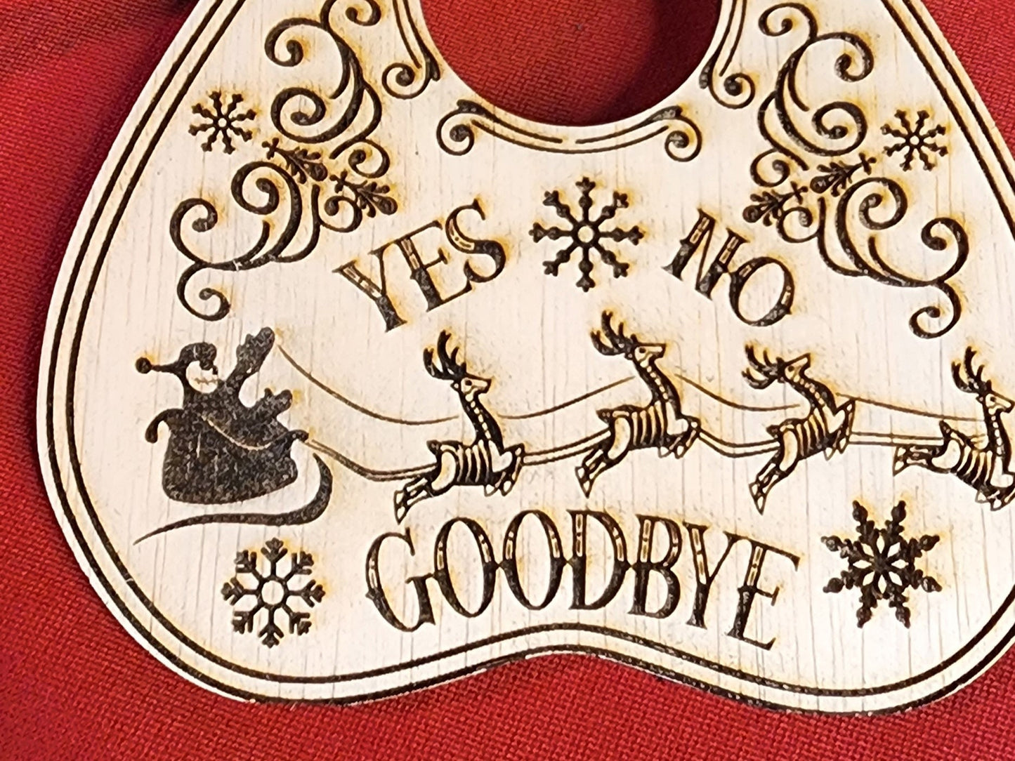 PLANCHETTE SANTA & REINDEER Skull Ornament Summon the Holiday Spirit With This Skull Santa with Skull Reindeer Christmas Ouija Spirit Board