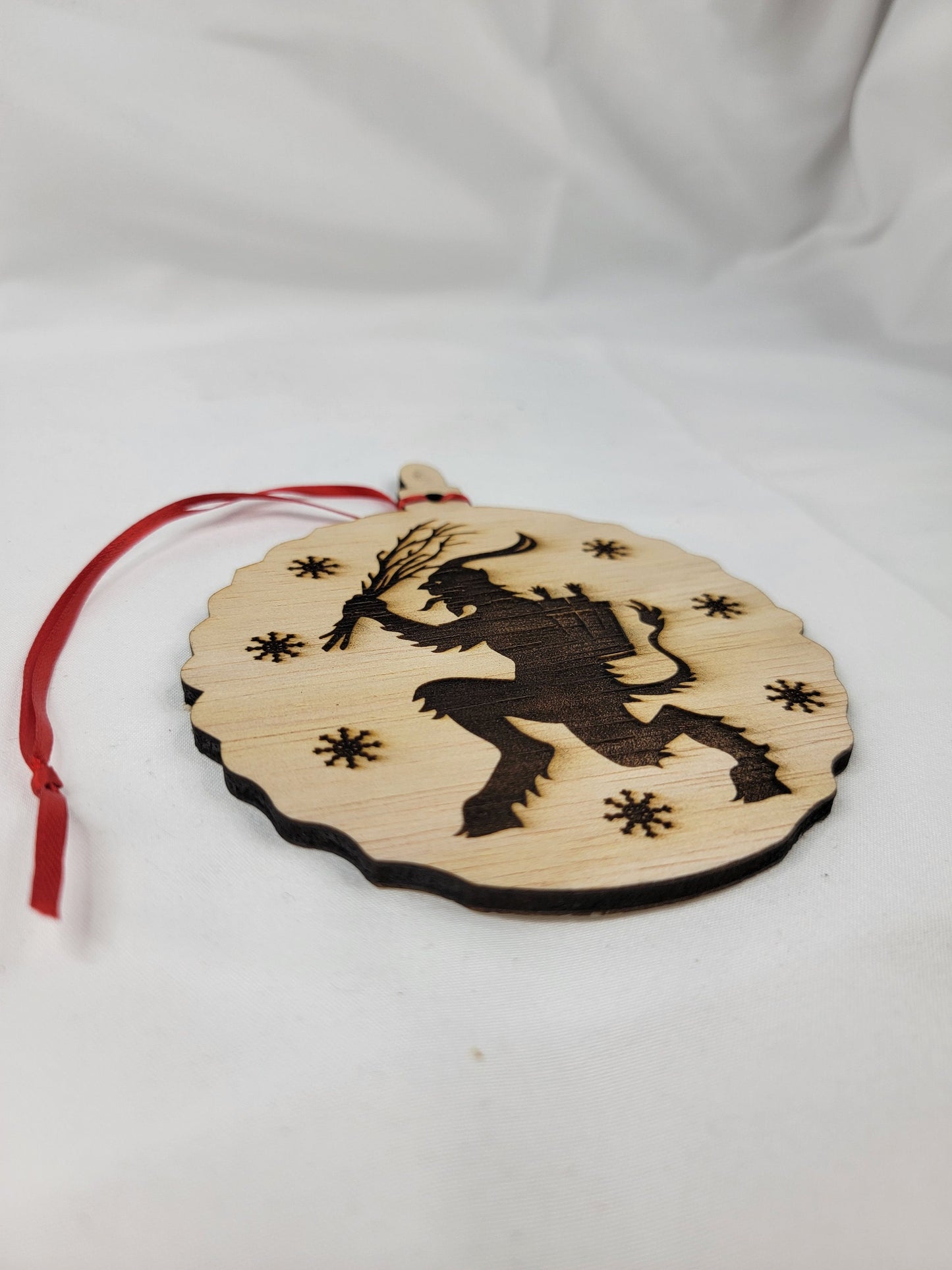 KRAMPUS KRAMPUSNACHT ORNAMENT Holiday Tree Ornament With Krampus Switch and Basket Goat Demon Naughty Children Beware Wintertime Tradition