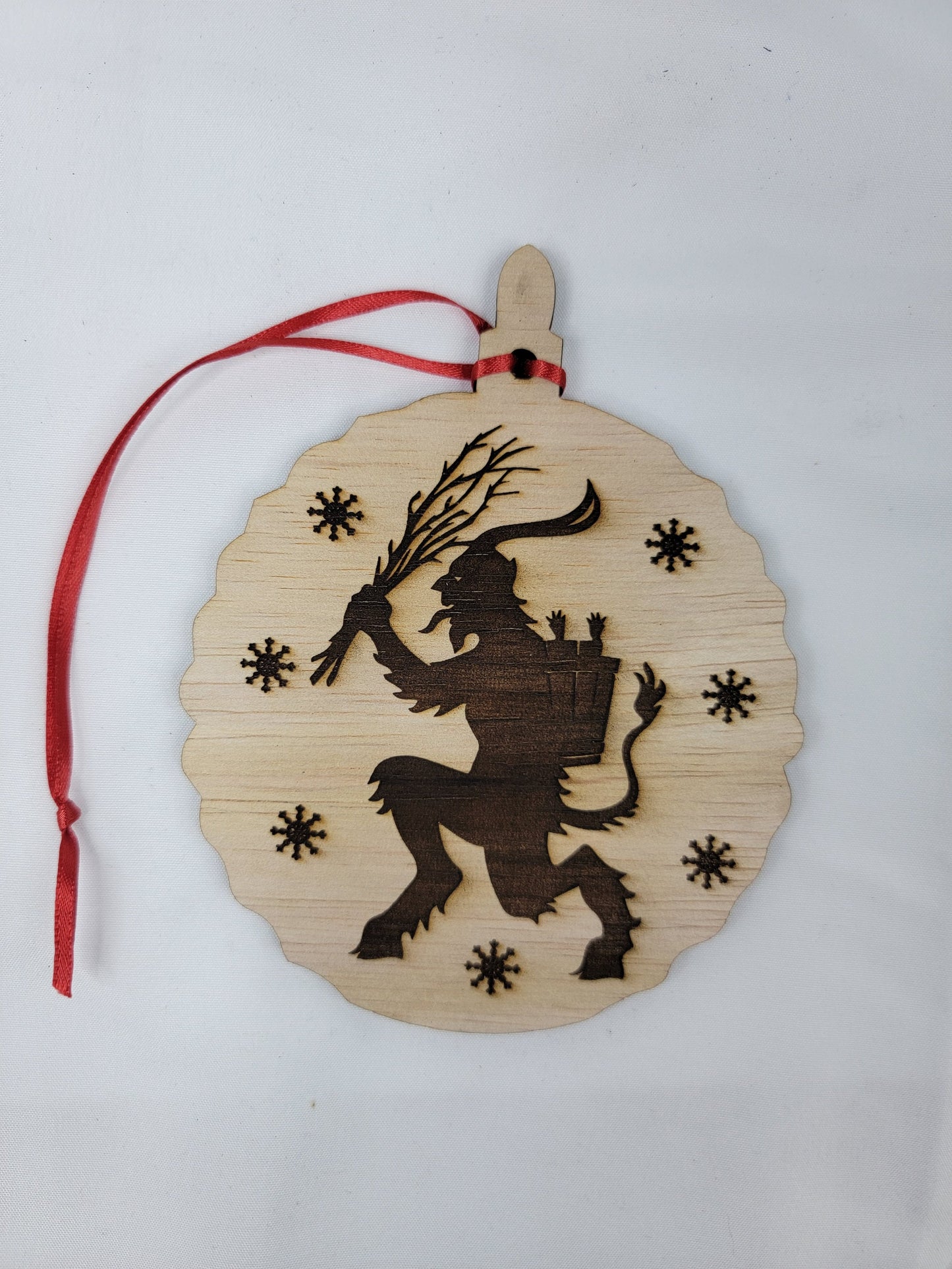 KRAMPUS KRAMPUSNACHT ORNAMENT Holiday Tree Ornament With Krampus Switch and Basket Goat Demon Naughty Children Beware Wintertime Tradition