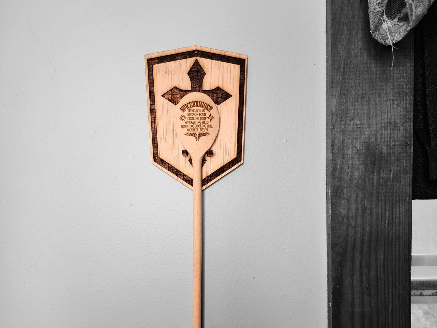 SPICEBRINGER WOODEN SPOON Legendary Item Kitchen Utensil inspired by Fantasy Roleplaying game World of Warcraft Dungeons & Dragons Warhammer