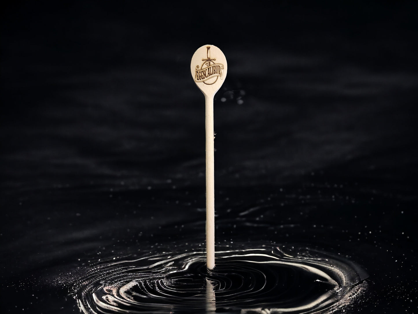 EGGSCALIBUR WOODEN SPOON Wooden Cooking Spoon for Cooking Eggs Soup Stew Inspired by the Arthurian Legend of Excalibur and King Arthur