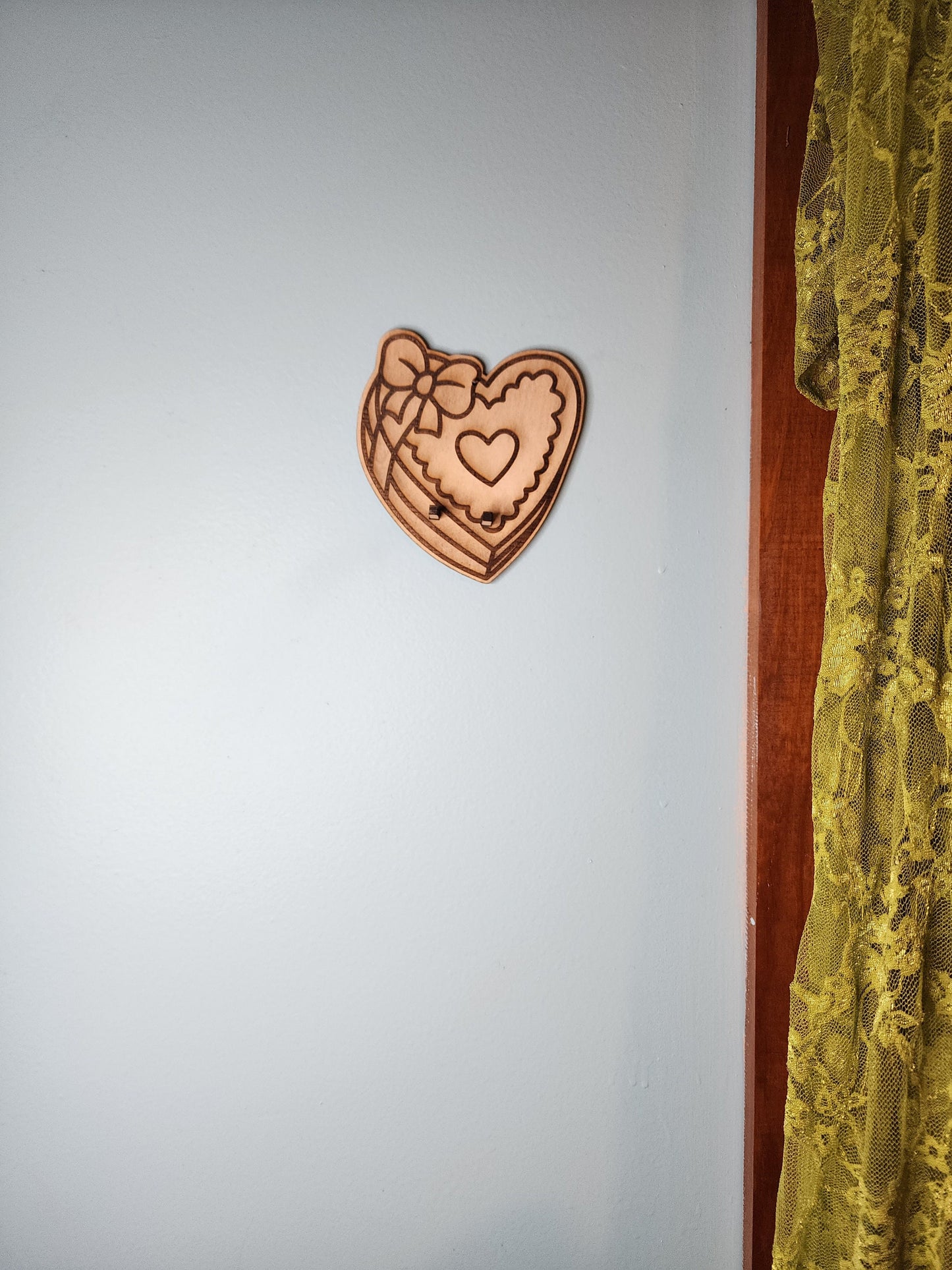 WALL MOUNT for your WANNA Spoon? Wooden Spoon for Cooking Mount Looks Like a Heart Shaped Box of Candy St. Valentines Gifts for your Love