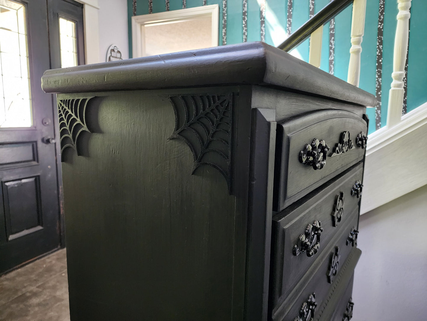 LASER CUT WOOD Spiderweb Embellishment Applique for Decorating & Wood Crafts Gothic Punk Rockabilly Psychobilly Made in the United States