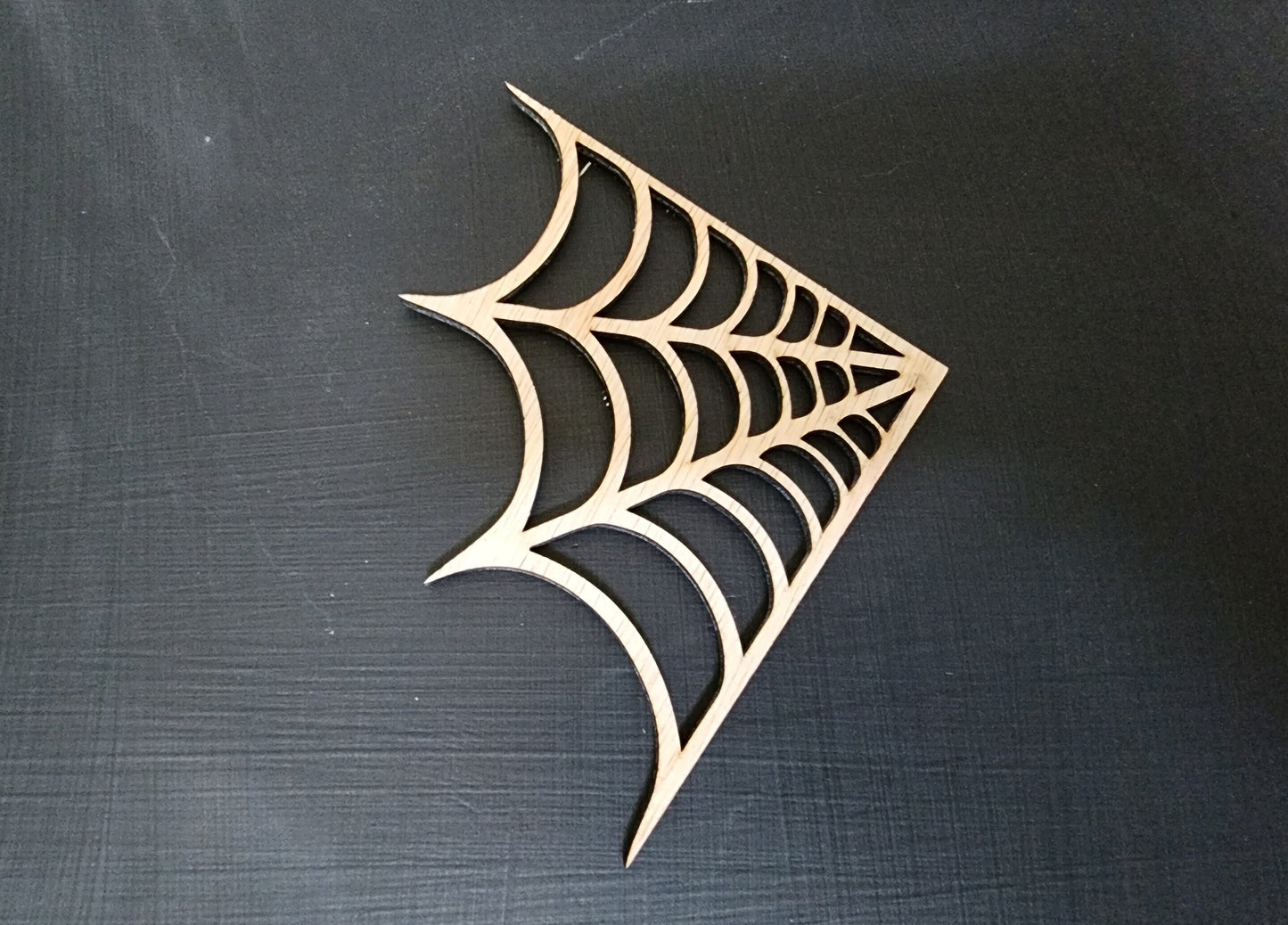 LASER CUT WOOD Spiderweb Embellishment Applique for Decorating & Wood Crafts Gothic Punk Rockabilly Psychobilly Made in the United States
