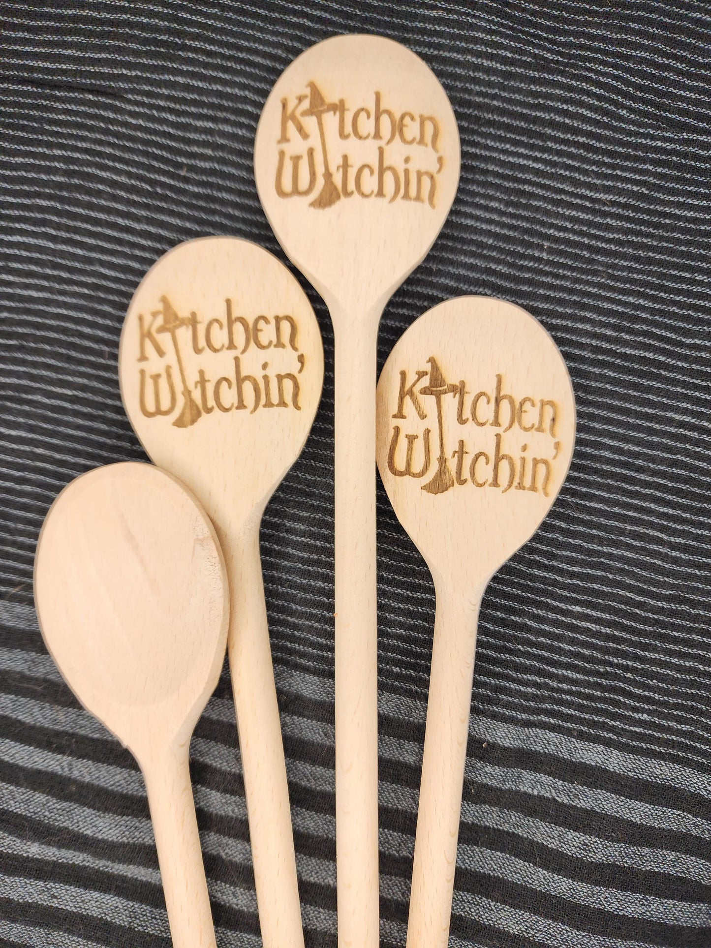 KITCHEN WITCHIN' SPOON Wooden Cooking Spoon | Magical Item | Kitchen Utensil | Laser Engraved Original Design | Gift For Your Kitchen Witch