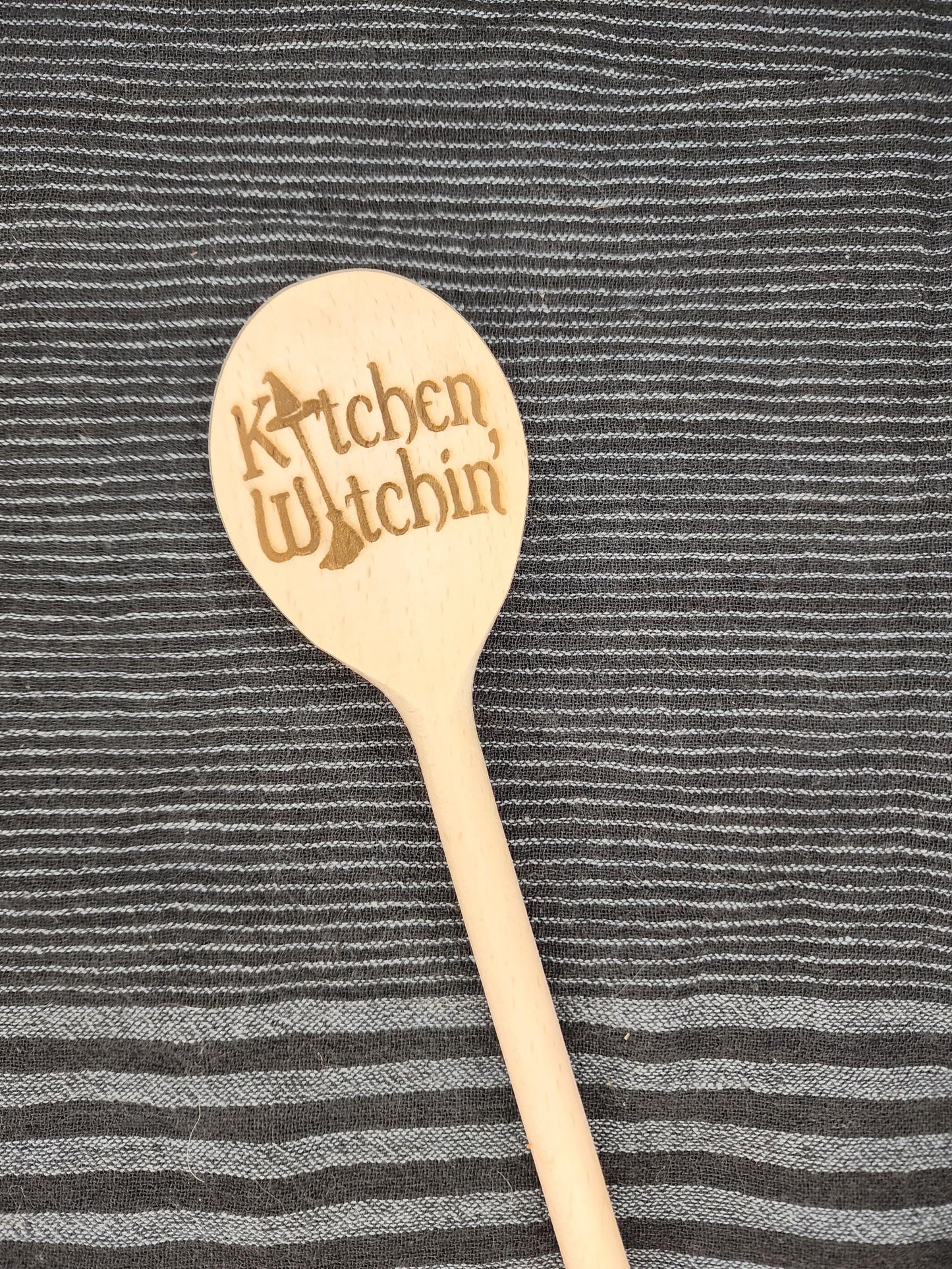 KITCHEN WITCHIN' SPOON Wooden Cooking Spoon | Magical Item | Kitchen Utensil | Laser Engraved Original Design | Gift For Your Kitchen Witch